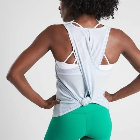 Athleta Essence Vital Tie Back Tank Top WHITE XXS - Picture 15 of 16